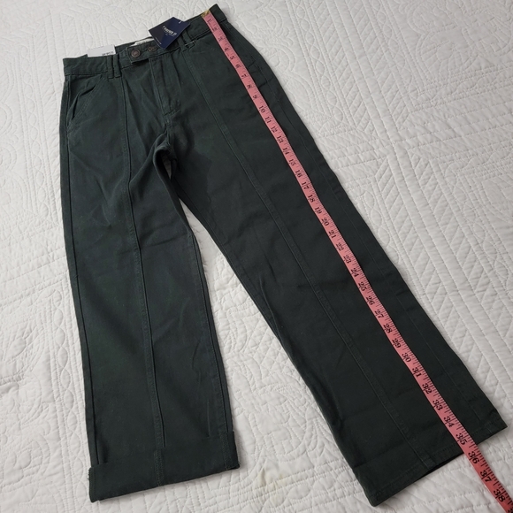 Forever 21 Womens Hunter Green High Waisted Crop Jeans Size Small - Picture 5 of 17